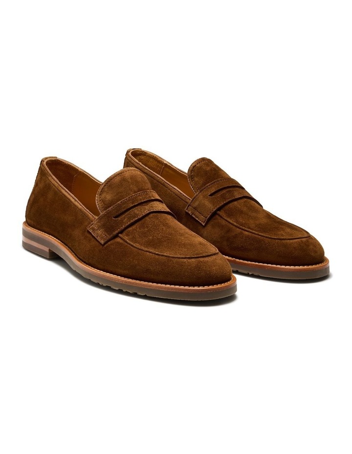Emilio Suede Penny Loafers in Brown image 3