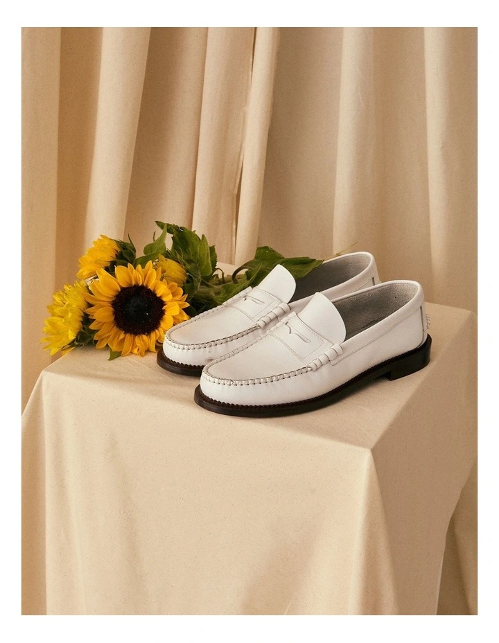 Regent Penny Loafers in White image 2