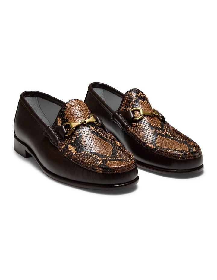George Penny Loafers in Patterned Brown image 3