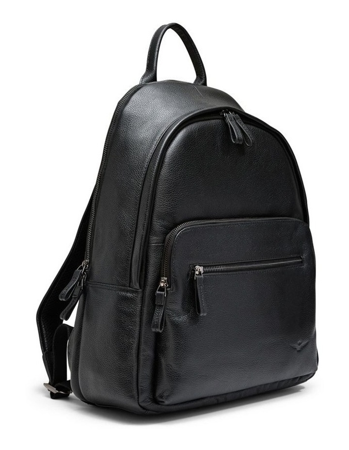 Montoro Leather Backpack in Black image 3