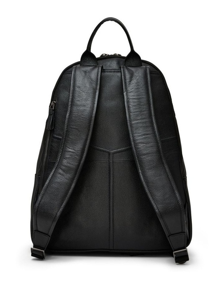 Montoro Leather Backpack in Black image 4