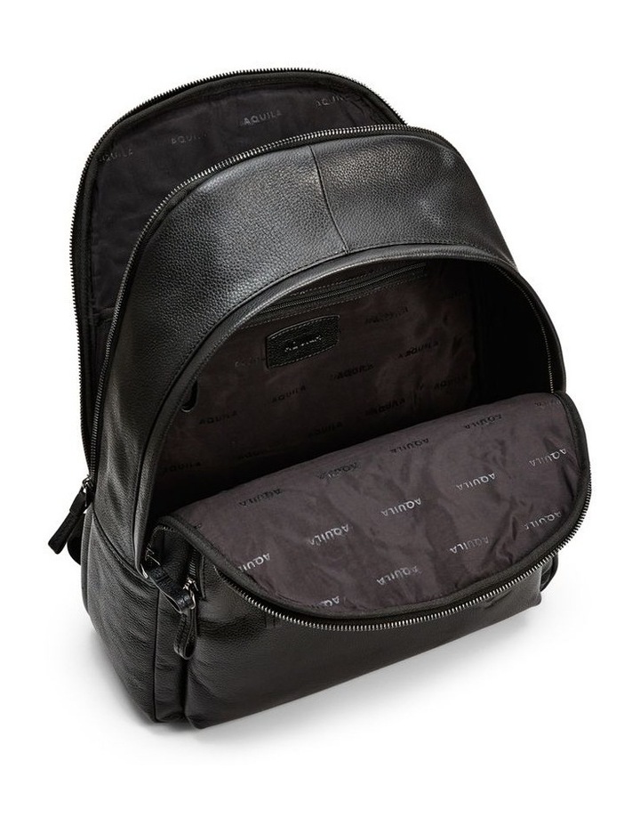 Montoro Leather Backpack in Black image 5