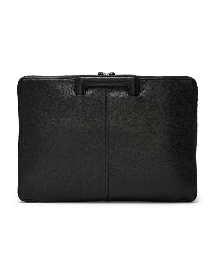 Montoro Leather Compact Briefcase in Black image 3
