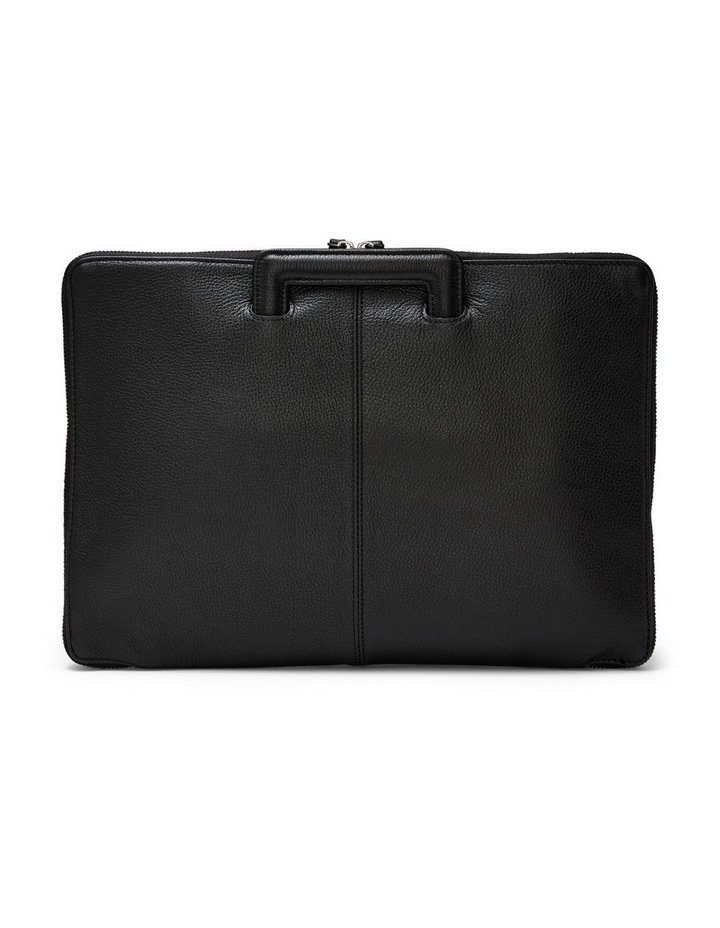 Montoro Leather Compact Briefcase in Black image 4