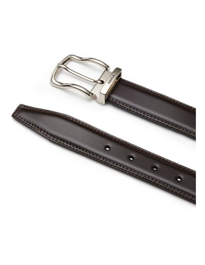 Todd Leather Belt in Chocolate image 2