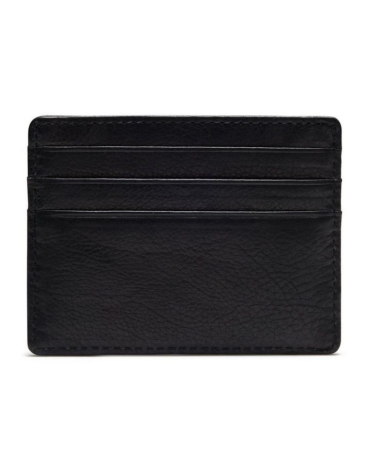 Montoro Leather Card Holder in Black image 2