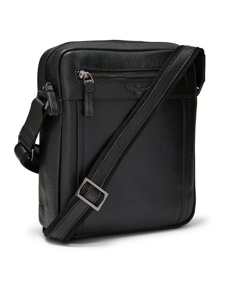 Montoro Leather Cross Body Bag in Black image 3