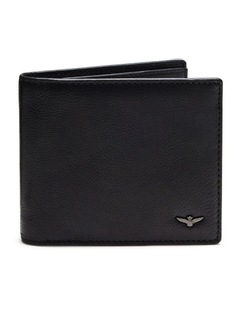 Montoro Leather Bi-fold Wallet in Black
