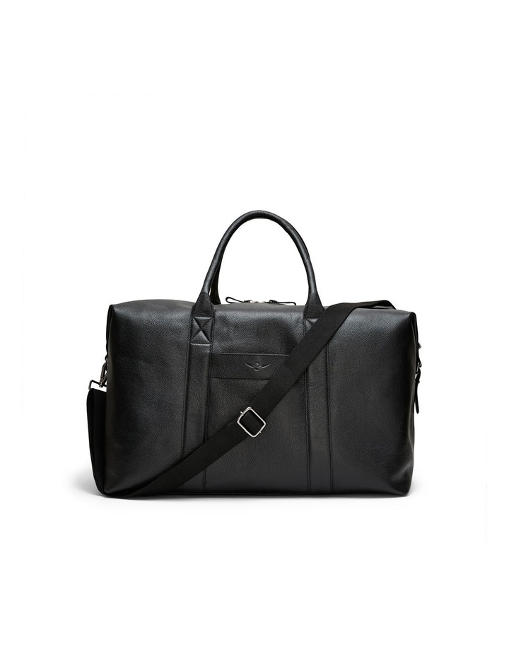 Montoro Leather Weekender Bag in Black image 1