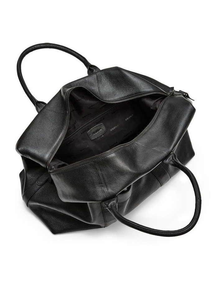 Montoro Leather Weekender Bag in Black image 5