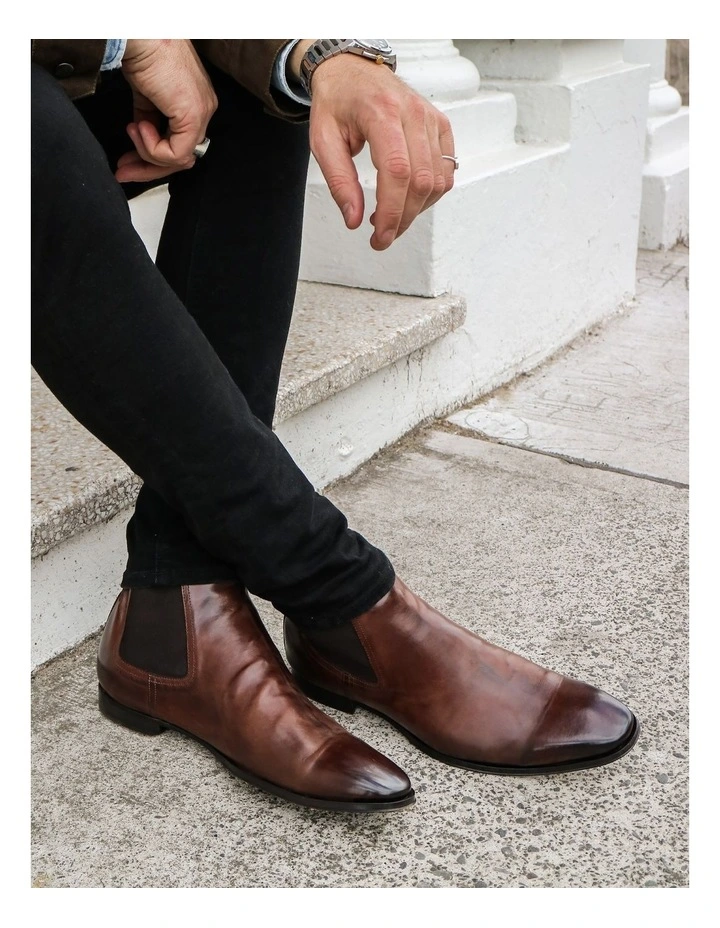 Osbourne 2.0 Leather Chelsea Boots in Dark Brown image 3