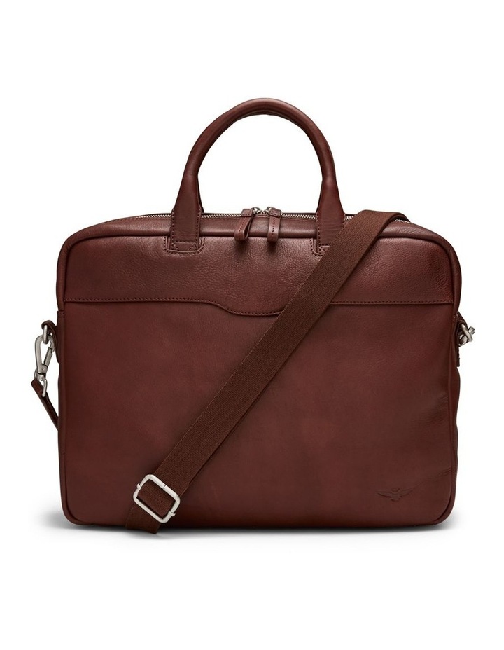Montoro Leather Briefcase in Brandy image 1