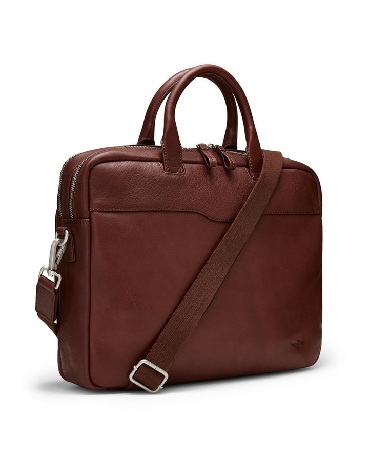 Montoro Leather Briefcase in Brandy image 4
