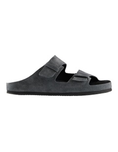 Neo Suede Sandals In Charcoal