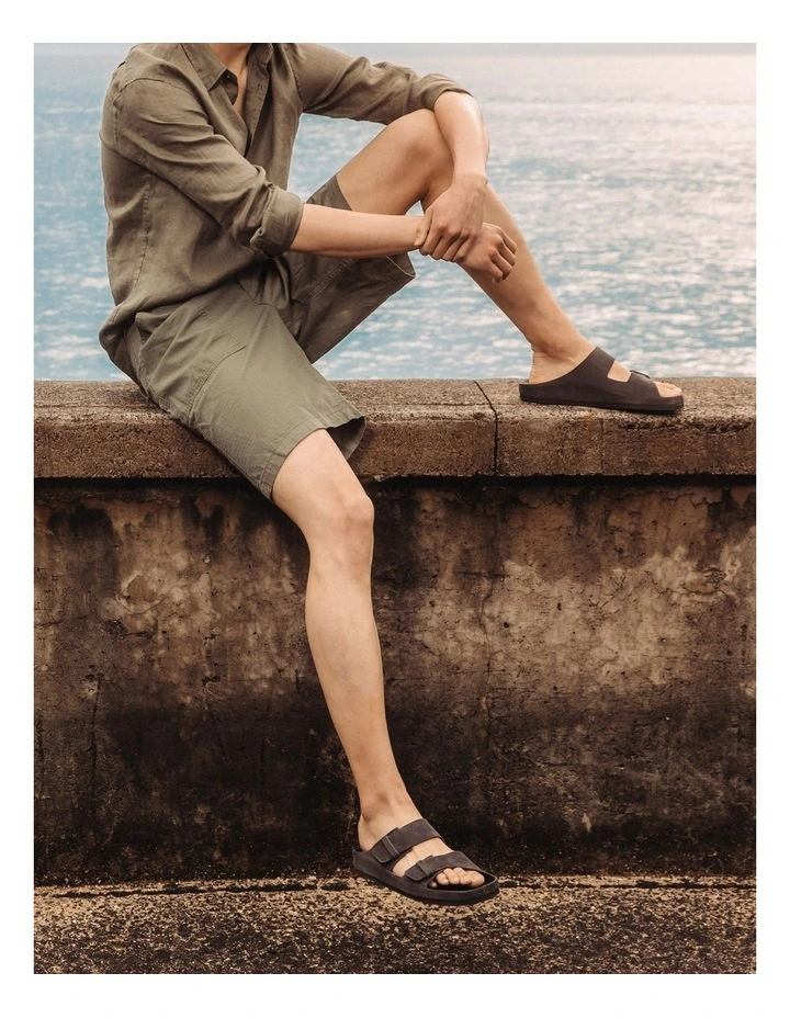 Neo Suede Sandals In Charcoal image 4