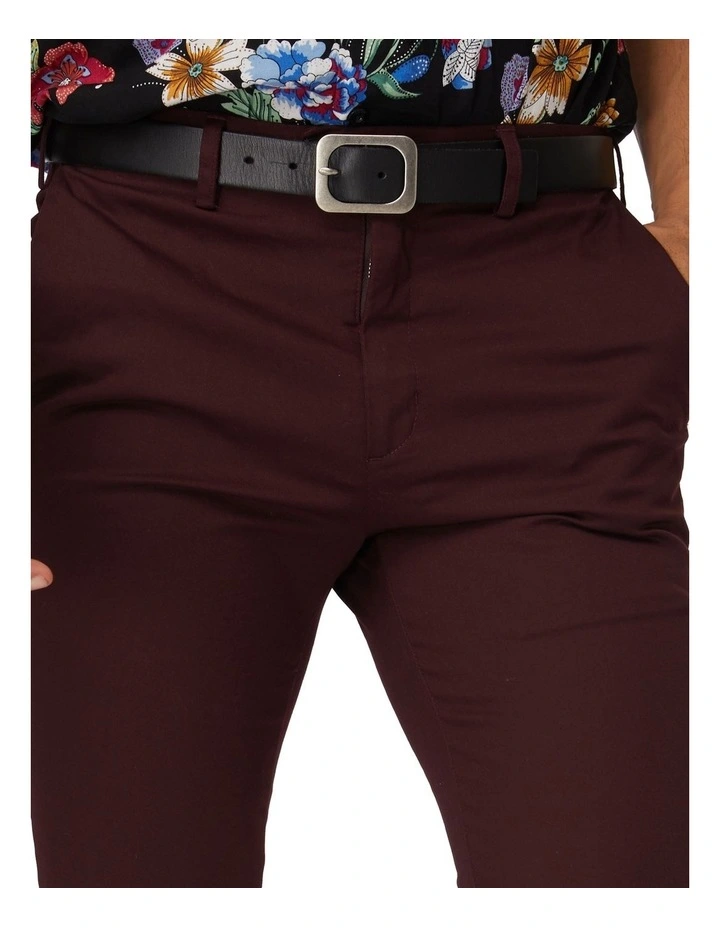 Burgundy Skinny Chinos image 2