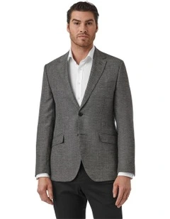 Glamorgan Modern Fit Sports Jacket in Black & White
