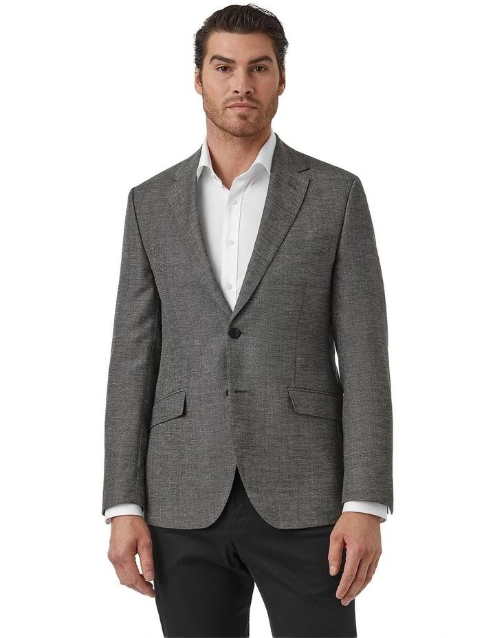 Glamorgan Modern Fit Sports Jacket in Black & White image 1
