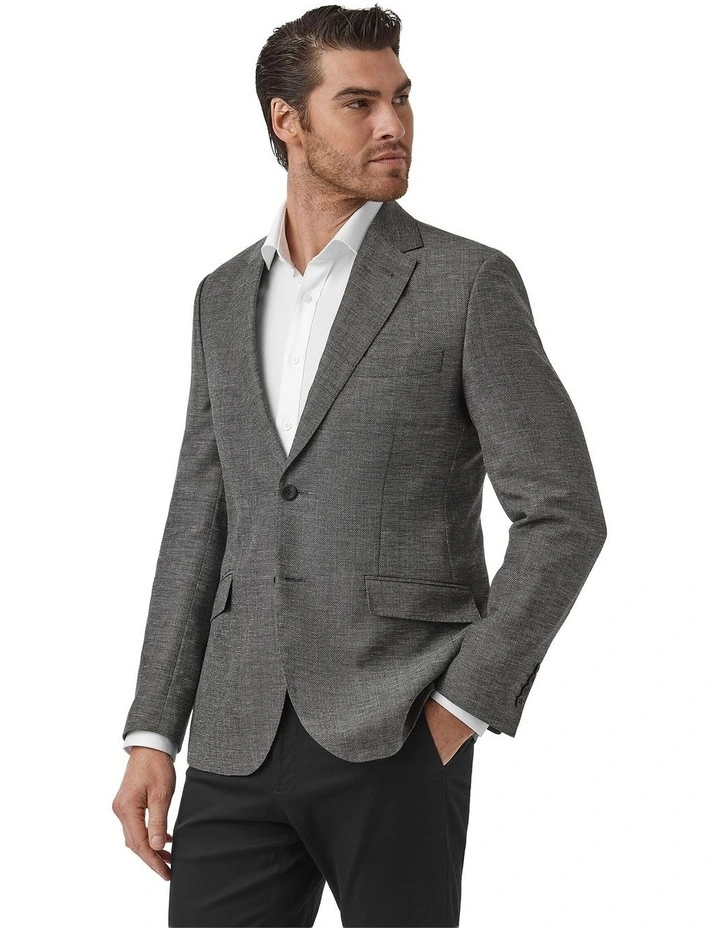Glamorgan Modern Fit Sports Jacket in Black & White image 2