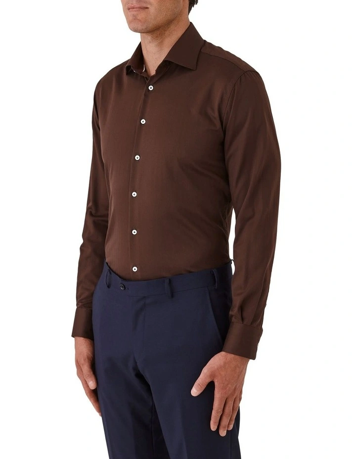 Parkdale Modern Fit Shirt in Brown image 3