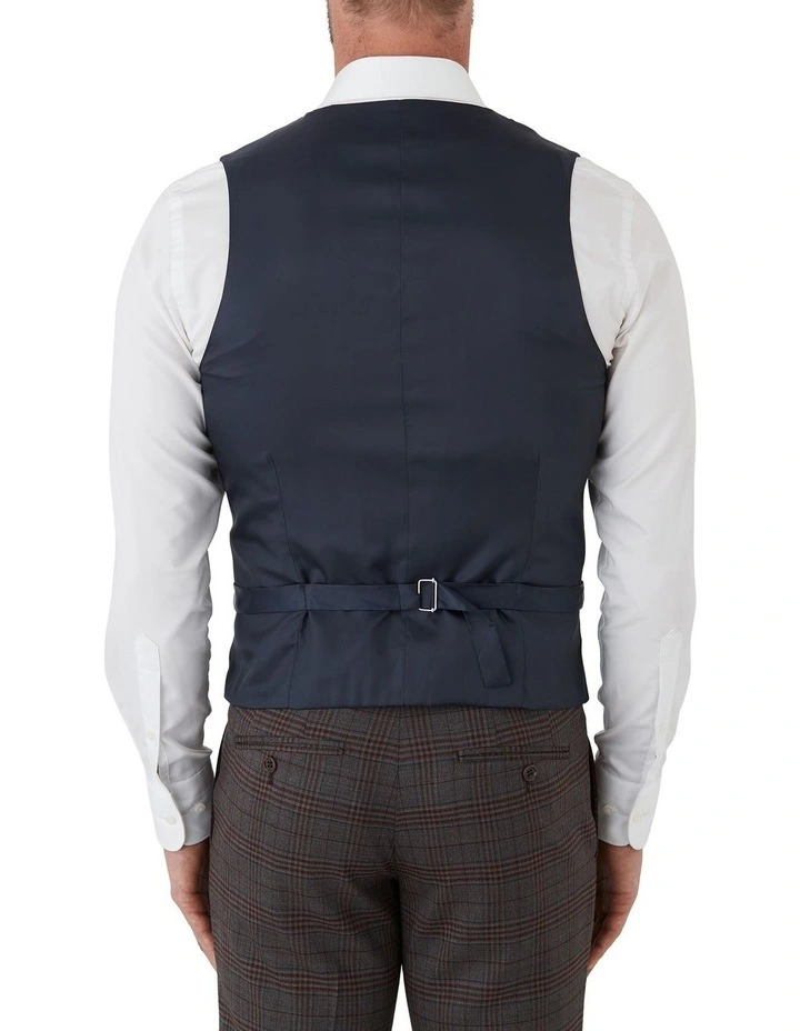 Fawkner Modern Fit Vest in Mahogany image 2