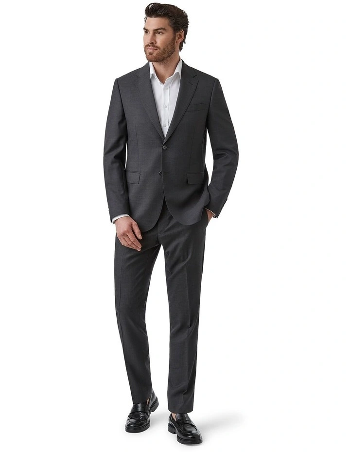 Modern Fit Range Suit Jacket F2800 in Charcoal image 2