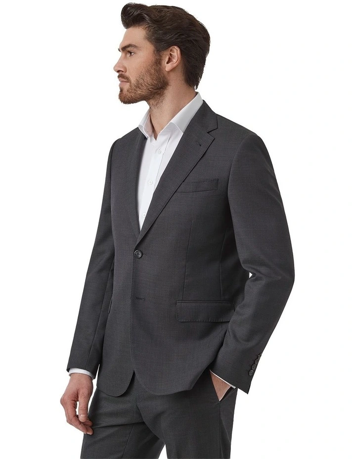 Modern Fit Range Suit Jacket F2800 in Charcoal image 4