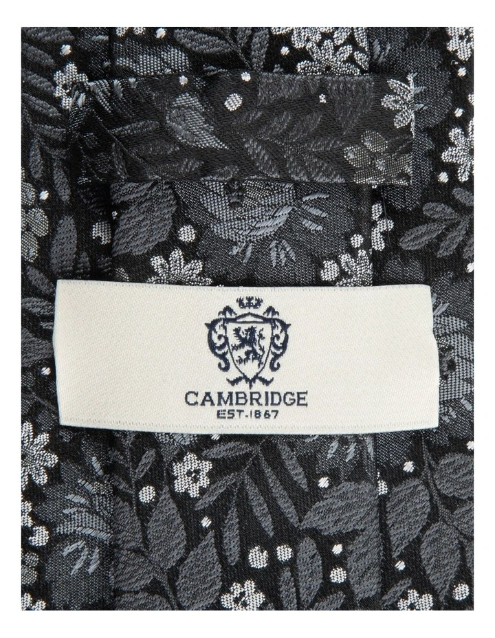 Black Bouquet 7.5cm Silk Tie image 2