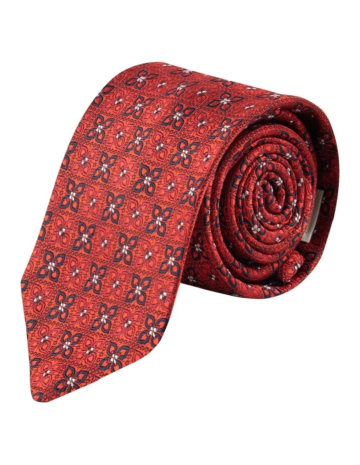 Red Hampton Court 7.5cm Silk Tie image 1
