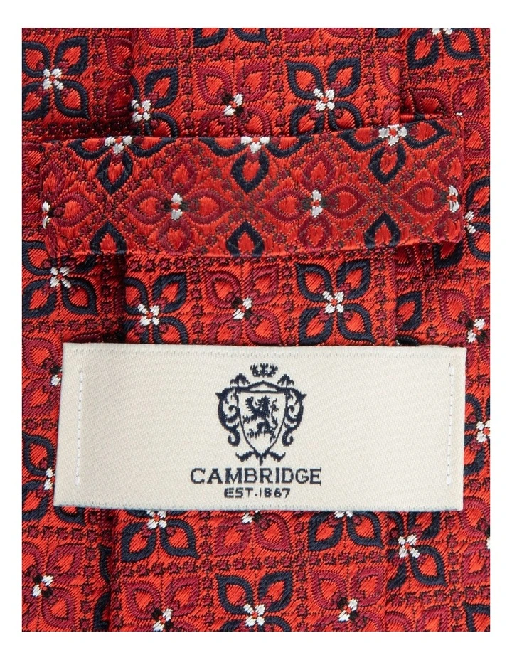 Red Hampton Court 7.5cm Silk Tie image 2