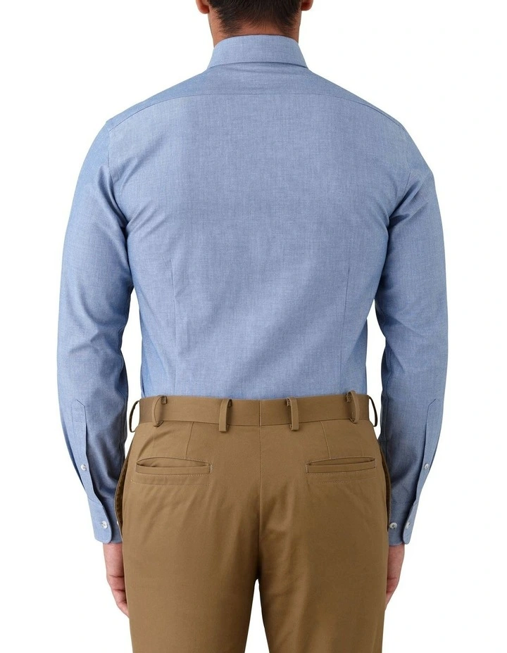 Modern Fit Merricks Casual Shirt Chambray Blue image 2