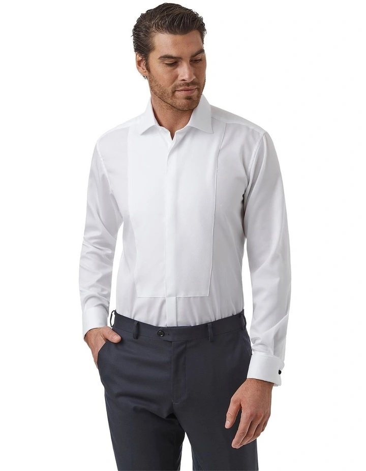 Kent Modern Fit Tuxedo Shirt In White image 1