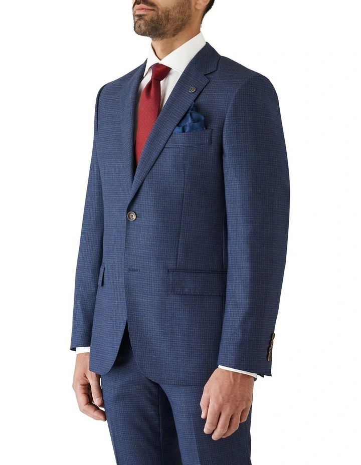 Modern Fit Morse Blue Check Suit Jacket image 3