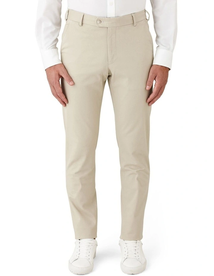 Modern Fit Gerrard Stretch Textured Chino Stone image 1
