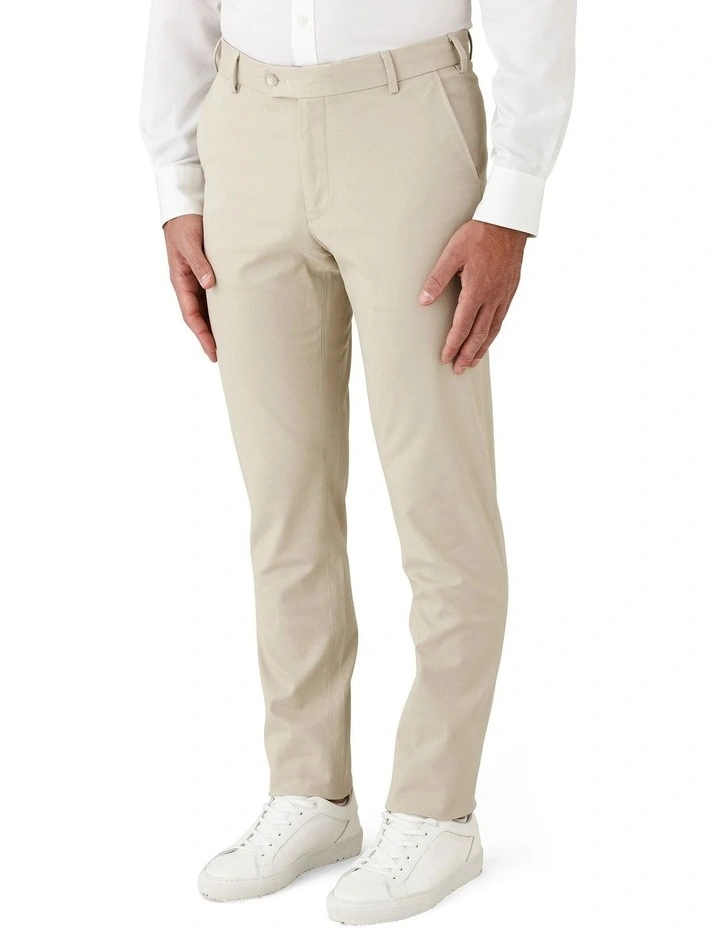 Modern Fit Gerrard Stretch Textured Chino Stone image 3
