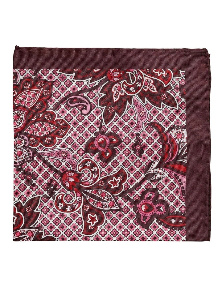Foulard Floral Silk Pocket Square in Pink image 1