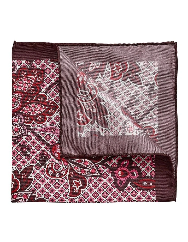 Foulard Floral Silk Pocket Square in Pink image 2