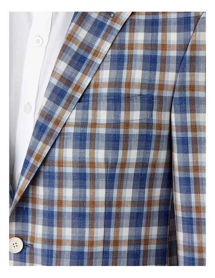 Hawthorn Modern Fit Sports Jacket in Blue Multi image 4