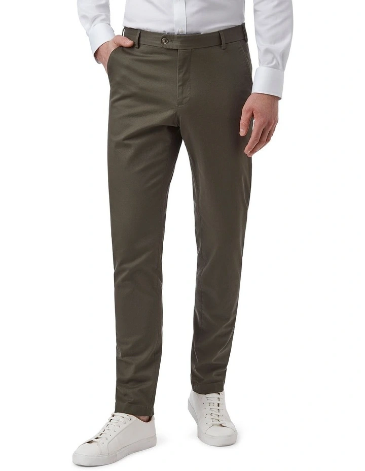 Gerrard Tailored Fit Chino In Green image 1