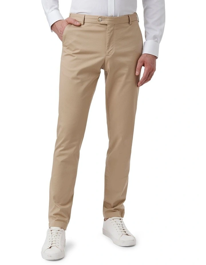 Gerrard Tailored Fit Chino In Sand image 1