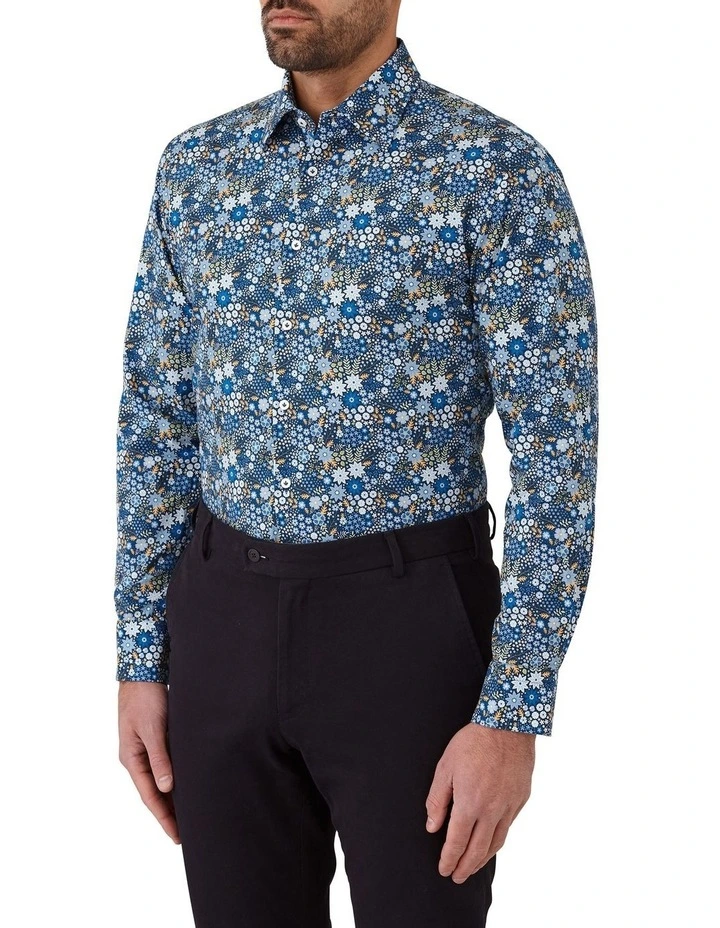 Prahran Modern Fit Shirt in Navy image 3
