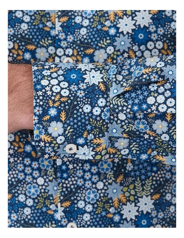 Prahran Modern Fit Shirt in Navy image 4