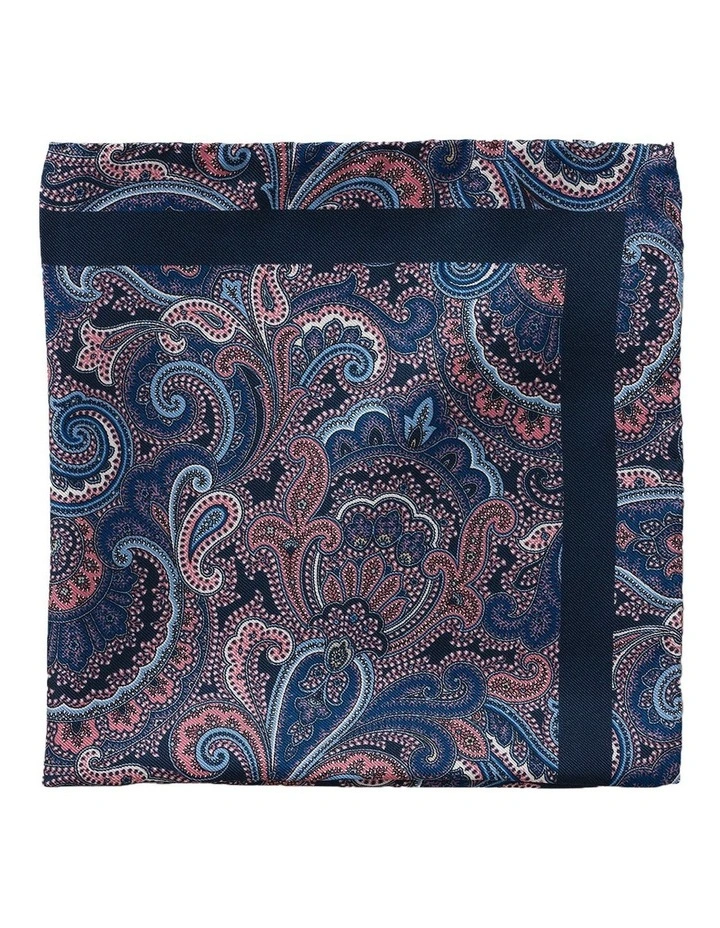 Paisley Silk Pocket Square in Pink image 1