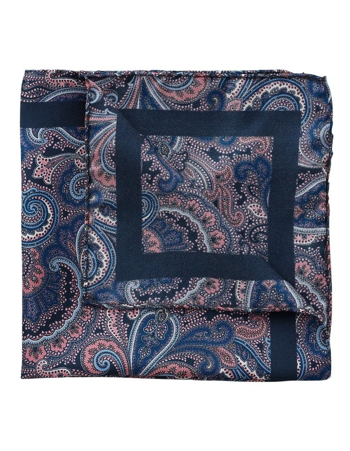 Paisley Silk Pocket Square in Pink image 2