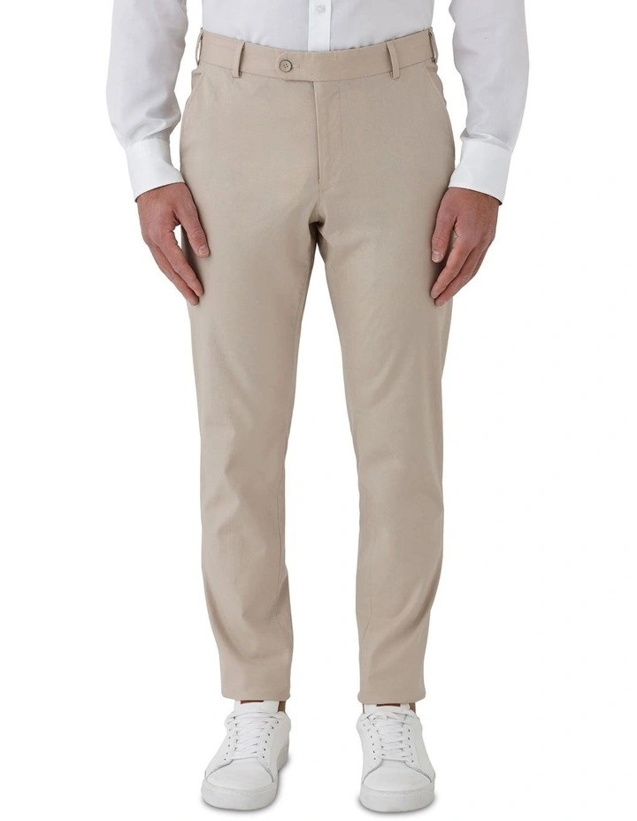 Gerrard Modern Fit Trouser in Beige image 1