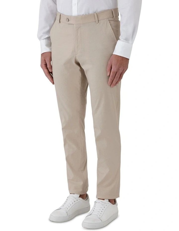 Gerrard Modern Fit Trouser in Beige image 3