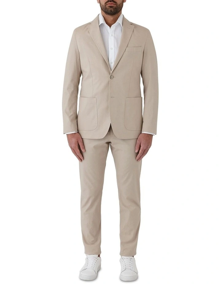 Gerrard Modern Fit Trouser in Beige image 5