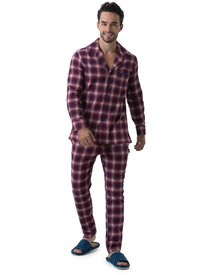 Flinders Flannel Button-Thru PJ in Sunset image 1