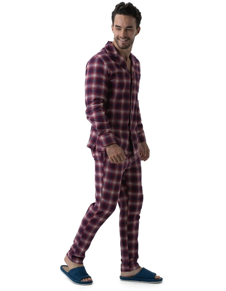Flinders Flannel Button-Thru PJ in Sunset image 3