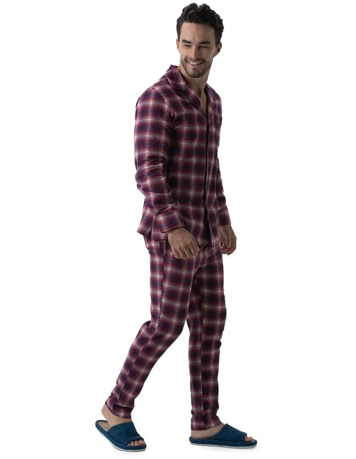 Flinders Flannel Button-Thru PJ in Sunset image 3